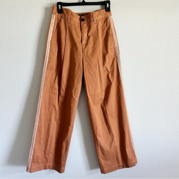 Veronica Beard Ryder Front Pleat Tailored High Rise Wide Leg Pants Clay … - Picture 2 of 11